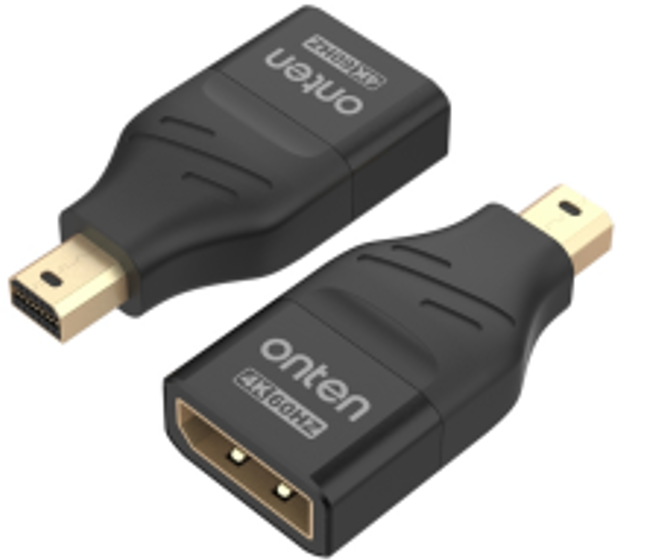 ADAPTADOR MINI DISPLAY PORT MACHO A DISPLAY PORT HEMBRA DP83D ONTEN