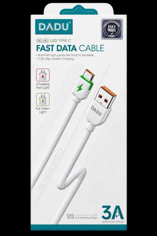 CABLE DADU DC-187 DE TIPO C a USB A.  3A