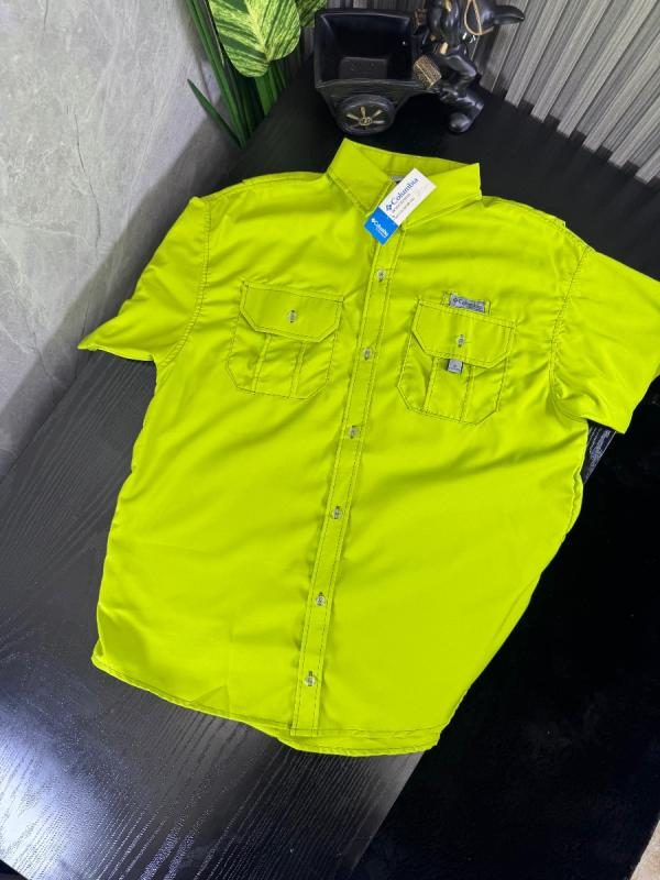 Camisa Columbia Hombre VERDE LIMON