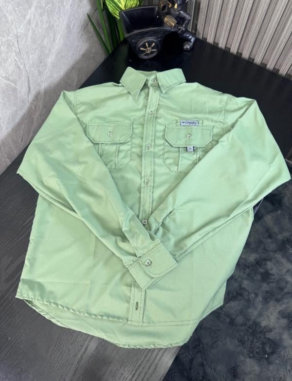 Camisa Columbia DAMA MANGA LARGA VERDE MUSGO