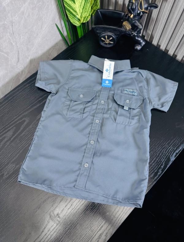 Camisa Columbia Niño GRIS