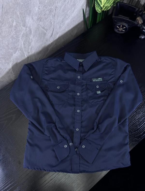 Camisa Columbia CABALLERO MNAGA LARGA AZUL NAVY