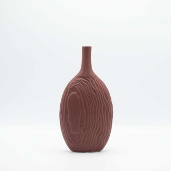 Florero textura roca 13x6.5x25cm