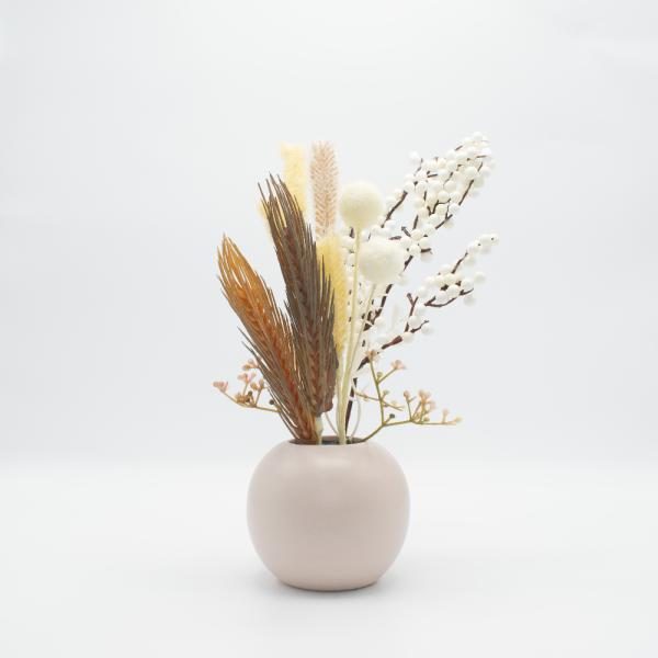 Flores seca. Florero ceramico