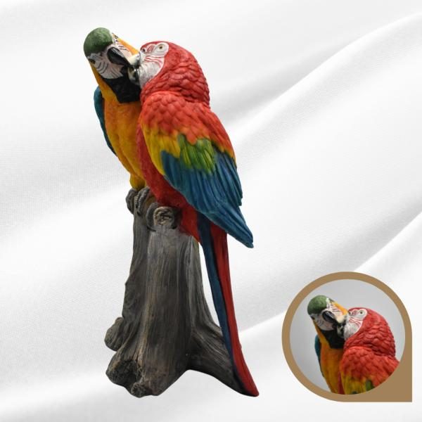 DECORACION JARDIN Animal GUACAMAYO PAREJA