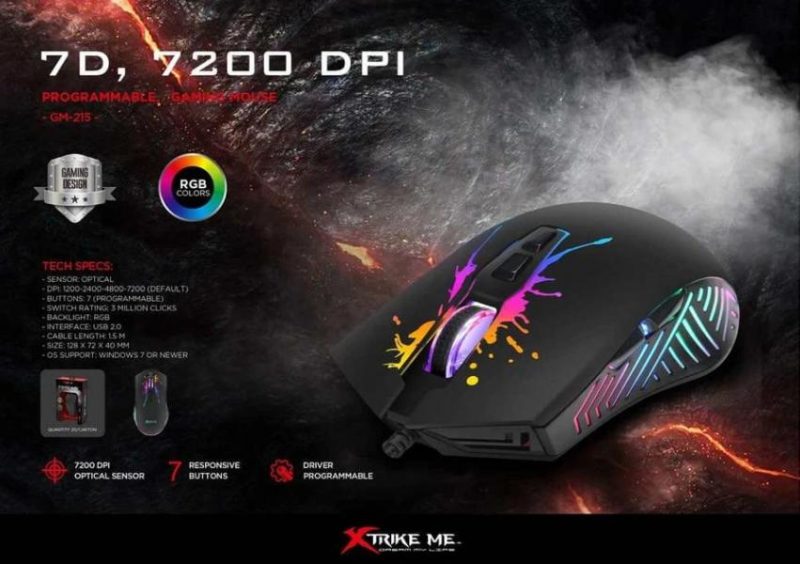 Mouse Xtrike Me Gaming GM 215