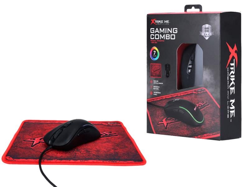 Kit Xtrike Me Gaming Mouse + Mouse Pad GMP 290
