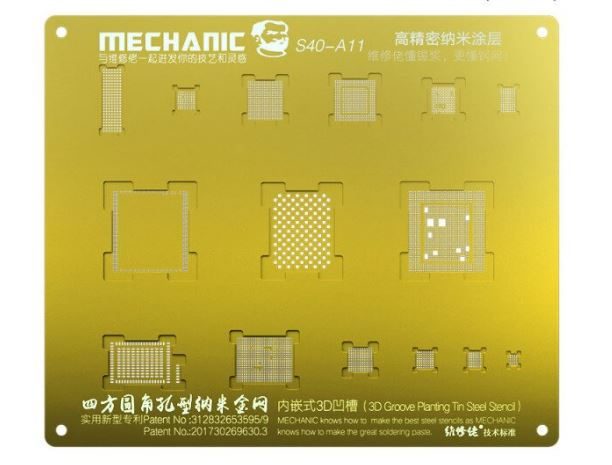 Stencil BGA Reballing 3D MECHANIC S40-A11 (8G/8P/X)