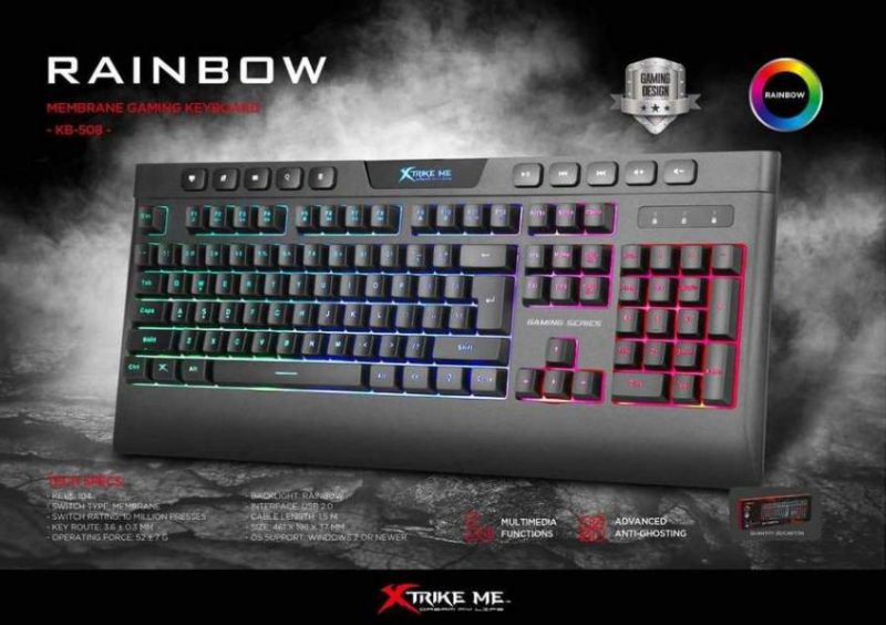 Teclado Xtrike Me Gaming KB-508 RAINBOW