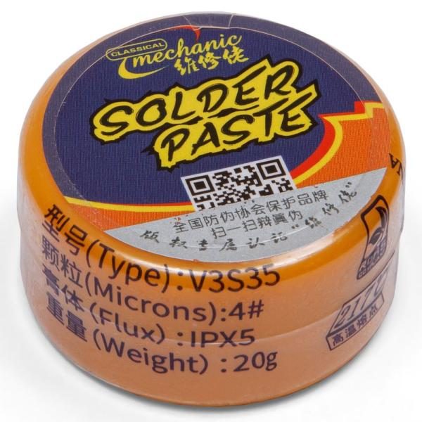 Pasta de soldadura MECHANIC sin plomo V3S35 (20g) 217¡C
