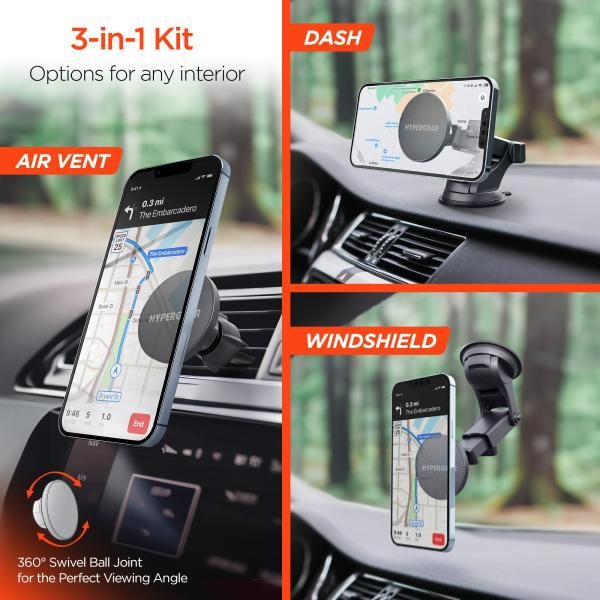 Base Auto / Holder  HyperGear 3 in 1 Roller MagGrip