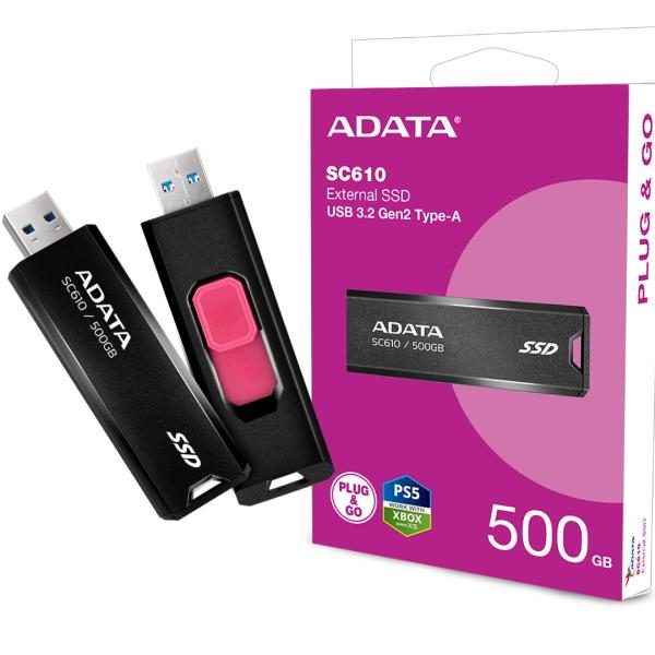 Disco Duro Externo SSD Adata 500gb USB 3.2 Gen2 (USB 10 Gbps)