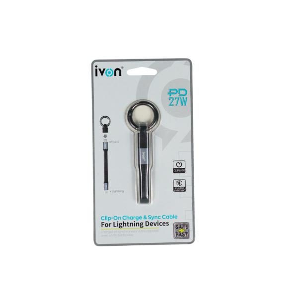 Cable Clip-On IVON Tipo C a Lightning 27w