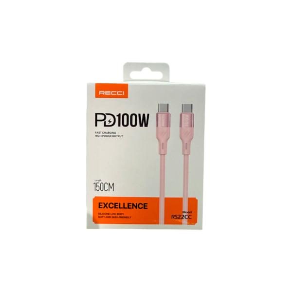 Cable PD RECCI 120w Tipo C a Tipo C RS22CC