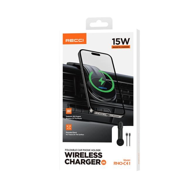 Base Auto / Holder RECCI Wireless 15W RHO-C41