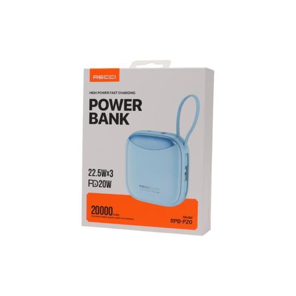 Batería Externa/Power Bank RECCI RPB-P20 Super Carga
