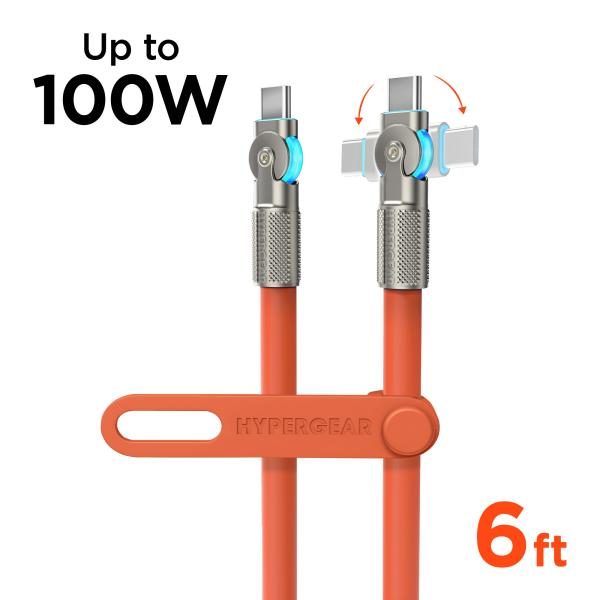 Cable Hypergear Chunky 180° 100W USB-C a USB-C