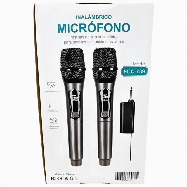 Micrófonos FCC Karaoke Inalámbricos 2 unidades