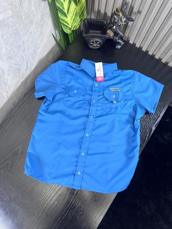 Camisa Columbia Hombre CELESTE