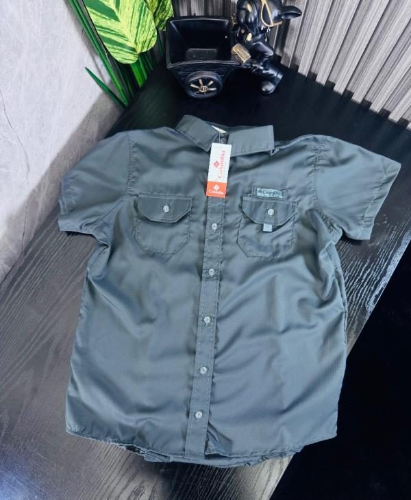Camisa Columbia Hombre GRIS OSCURO