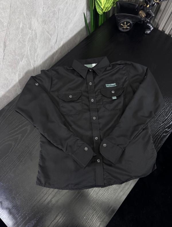 Camisa Columbia DAMA MANGA LARGA NEGRA