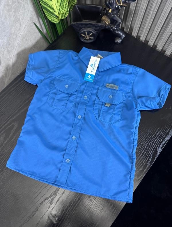 Camisa Columbia Niño PETROLEO
