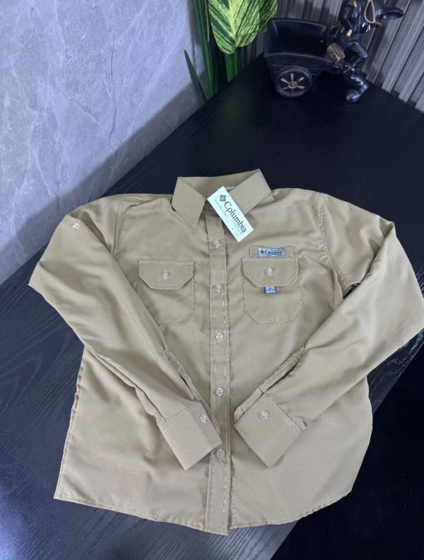 Camisa Columbia CABALLERO MANGA LARGA KAKI