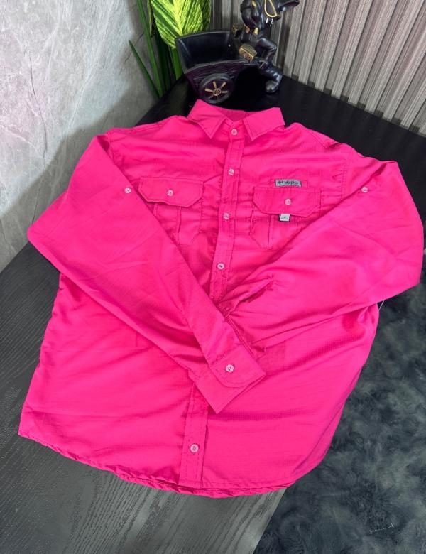 Camisa Columbia CABALLERO MANGA LARGA FUCSIA